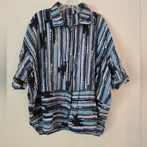 DRESS TO KILL Womens Striped Multicolor Shirt One Size‎  Lagenlook